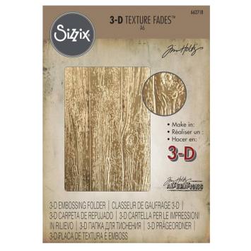 Sizzix TH 3D Texture Fades Embossing Folder Lumber