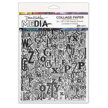 Dina Wakley Collage Paper Jumbled Letters